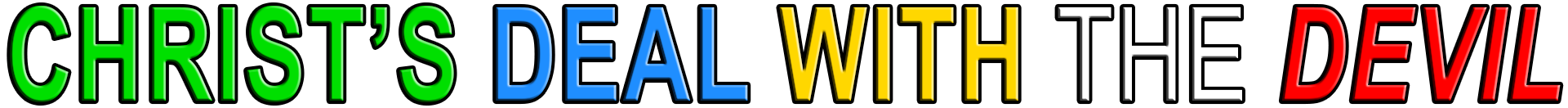 CHRIST'S DEAL WITH THE DEVIL